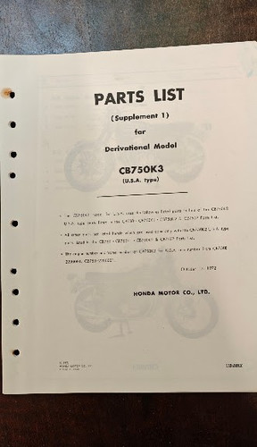 Honda cb750four spare - k3, (us)
